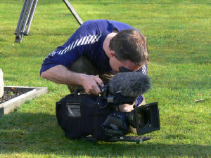 Steve Phillipps filming for the BBC's "Nature of Britain"