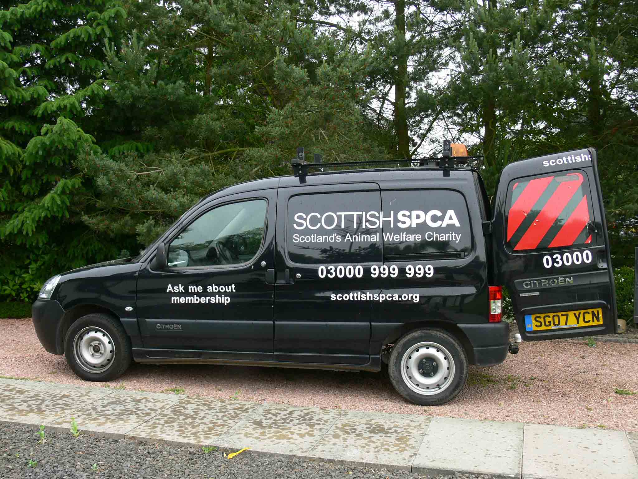 Scottish SPCA officers transport
